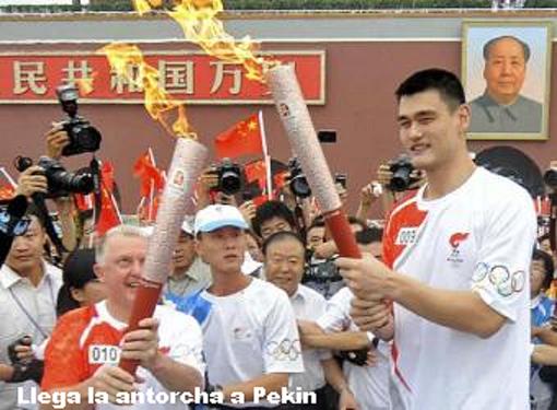 La llama olímpico llega a Pekin...Todo listo para los juegos