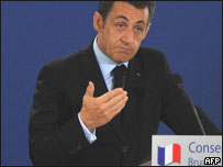 El presidente francés, Nicolás Sarkozy