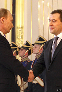 Vladimir Putin y Dmitry Medvedev