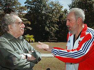  Foto de archivo de Gabriel García Márquez y Fidel Castro.