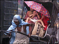 Un rickshaw en Calcuta, India