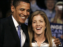 Barack Obama y Caroline Kennedy