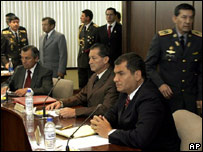 El presidente de Ecuador, Rafael Correa