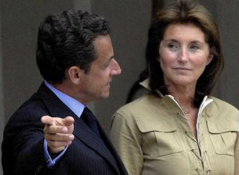Nicolas Sarkozy, con su esposa, Cécilia