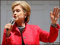 Hillary Clinton haciendo campaña en Virginia Occidental