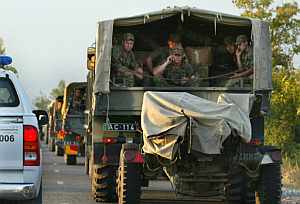 Toppas georgianas se dirigen a Osetia del Sur. (Foto: AFP)