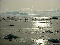 Salida del sol en el Ártico