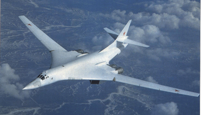 El bombardero de largo alcance TU-160 