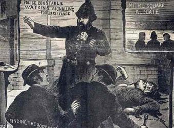 Ilustración periodística de 1888 sobre los crímenes de Jack el destripador.