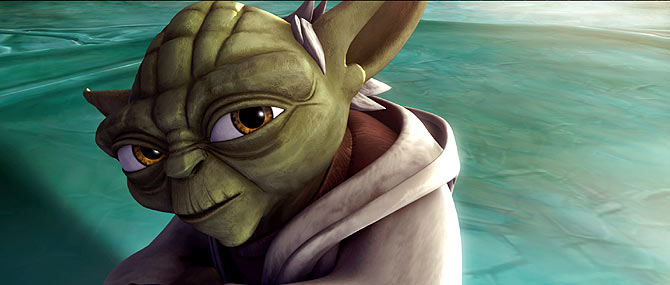 Yoda, el poderoso Jedi, reencarnado en un dibujo animado. (Foto: REUTERS)