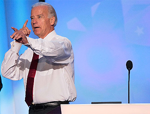 El aspirante a vicepresidente Joe Biden durante la convención demócrata. (REUTERS)