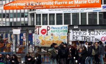 Protesta en la Universidad Jussieu