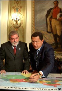 Hugo Chávez y Luiz Inácio Da Silva